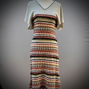 Striped Multicolor Knit Dress